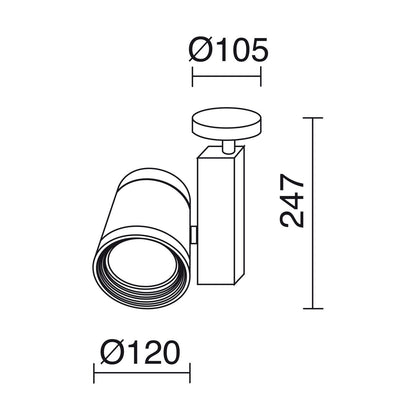 Indeluz Florida LED stropní svítidlo bílé