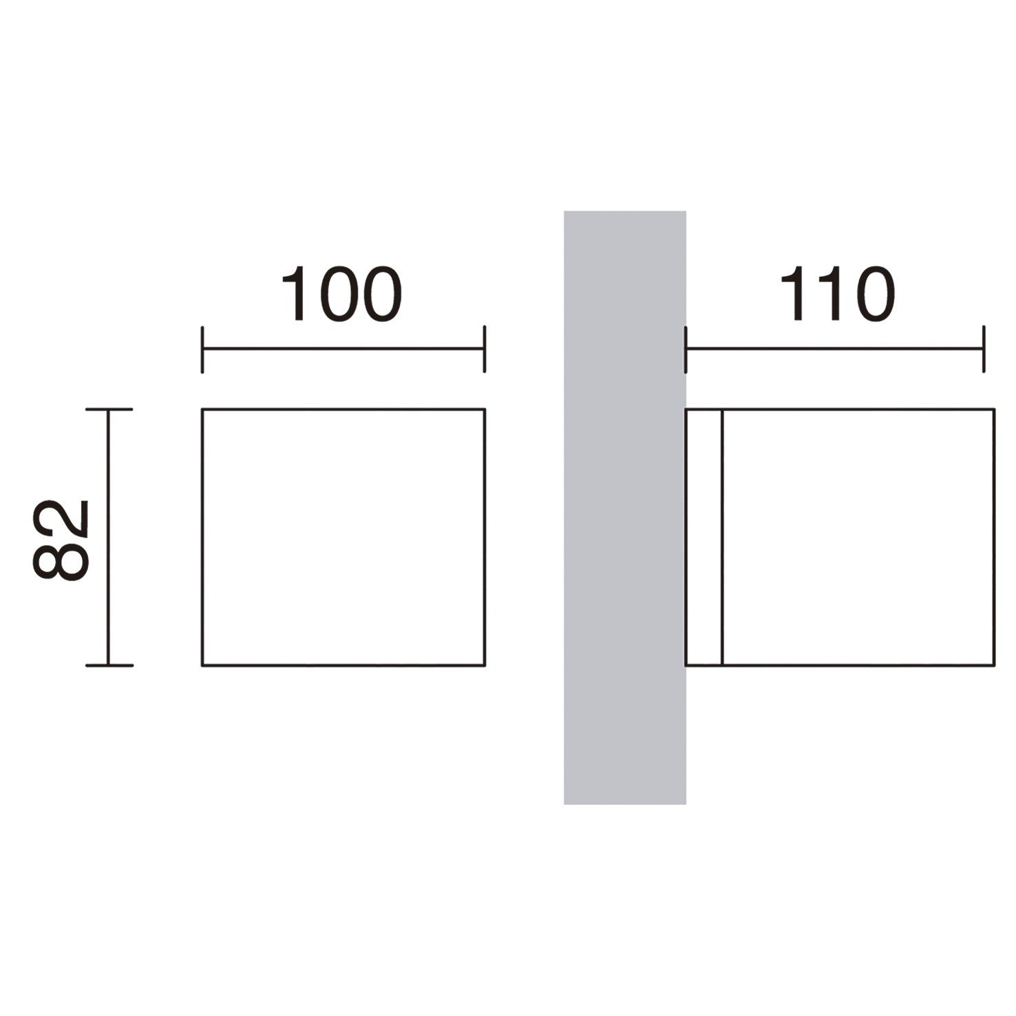 Dopo Isora down LED přisazené svítidlo černé