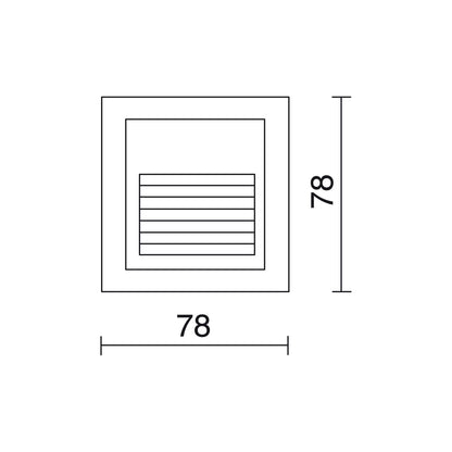 Indeluz Kari Square Assym LED zápustné svítidlo