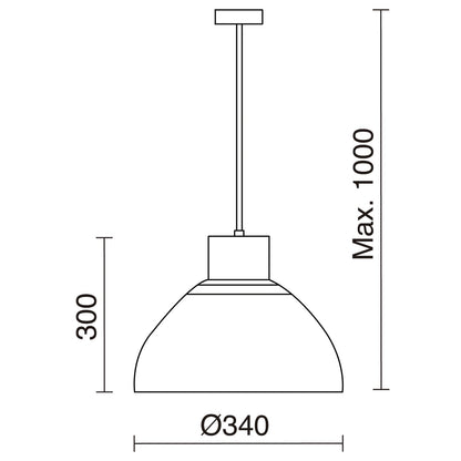 Exo Valan C E27 závěsné svítidlo bílé