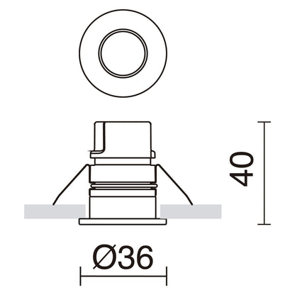 Cristher Nabuco Ceiling S LED zápustné svítidlo