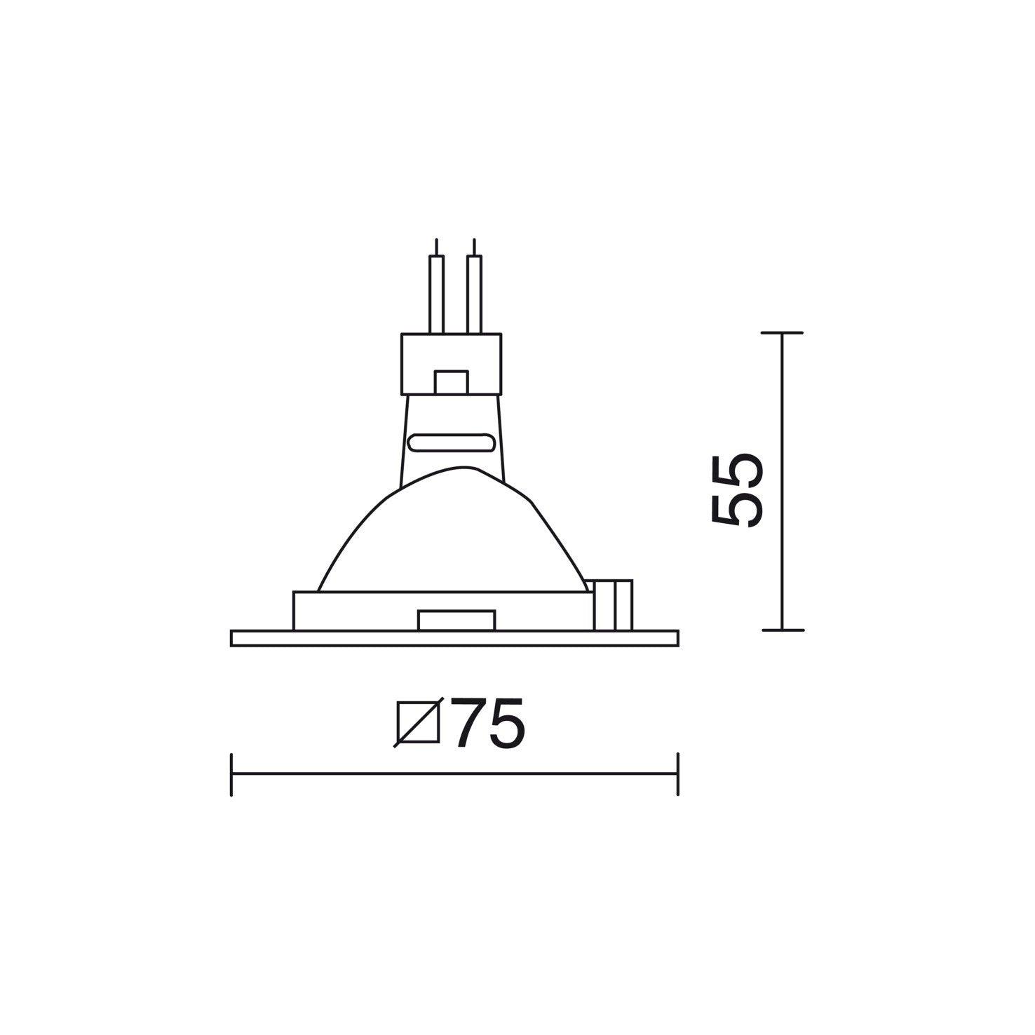 Indeluz Nix Square GU10 zápustné svítidlo bílé