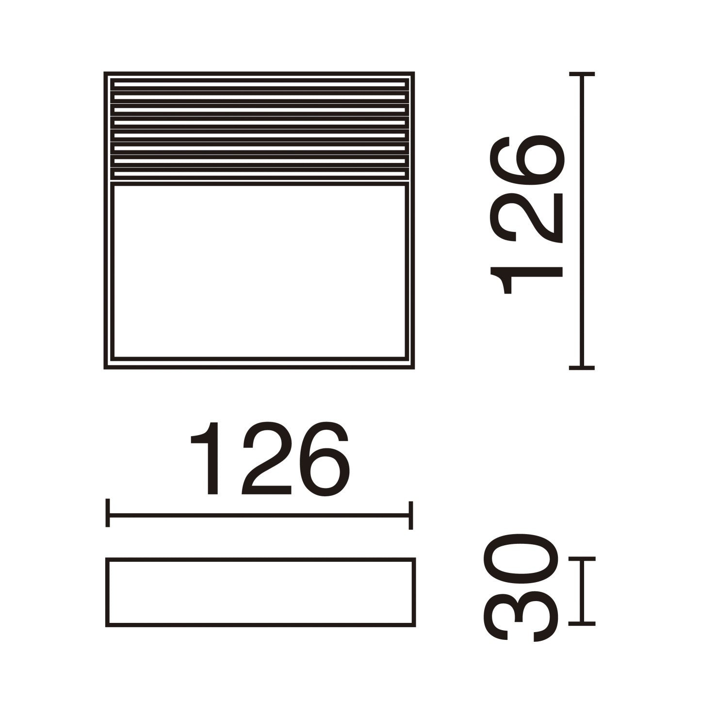 Cristher Rima Surf Square LED přisazené svítidlo