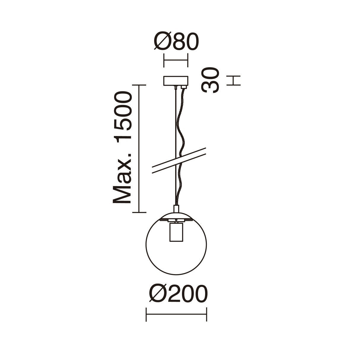 Exo Oxy čirá E27 závěsné svítidlo černé
