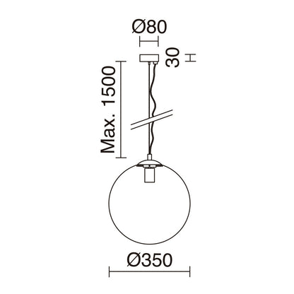 Exo Oxy mat E27 závěsné svítidlo chromové