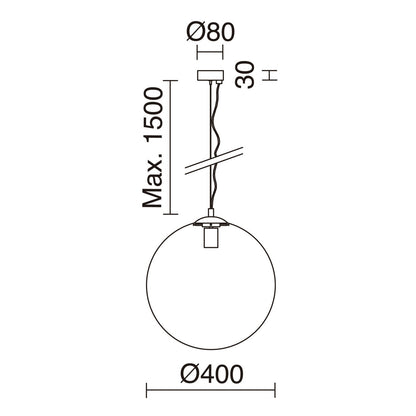 Exo Oxy mat E27 závěsné svítidlo chromové