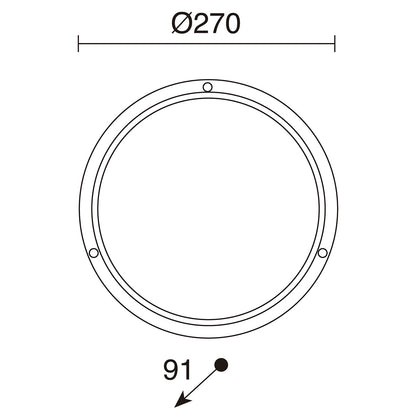 Cristher Plaff round E27 přisazené svítidlo bílé