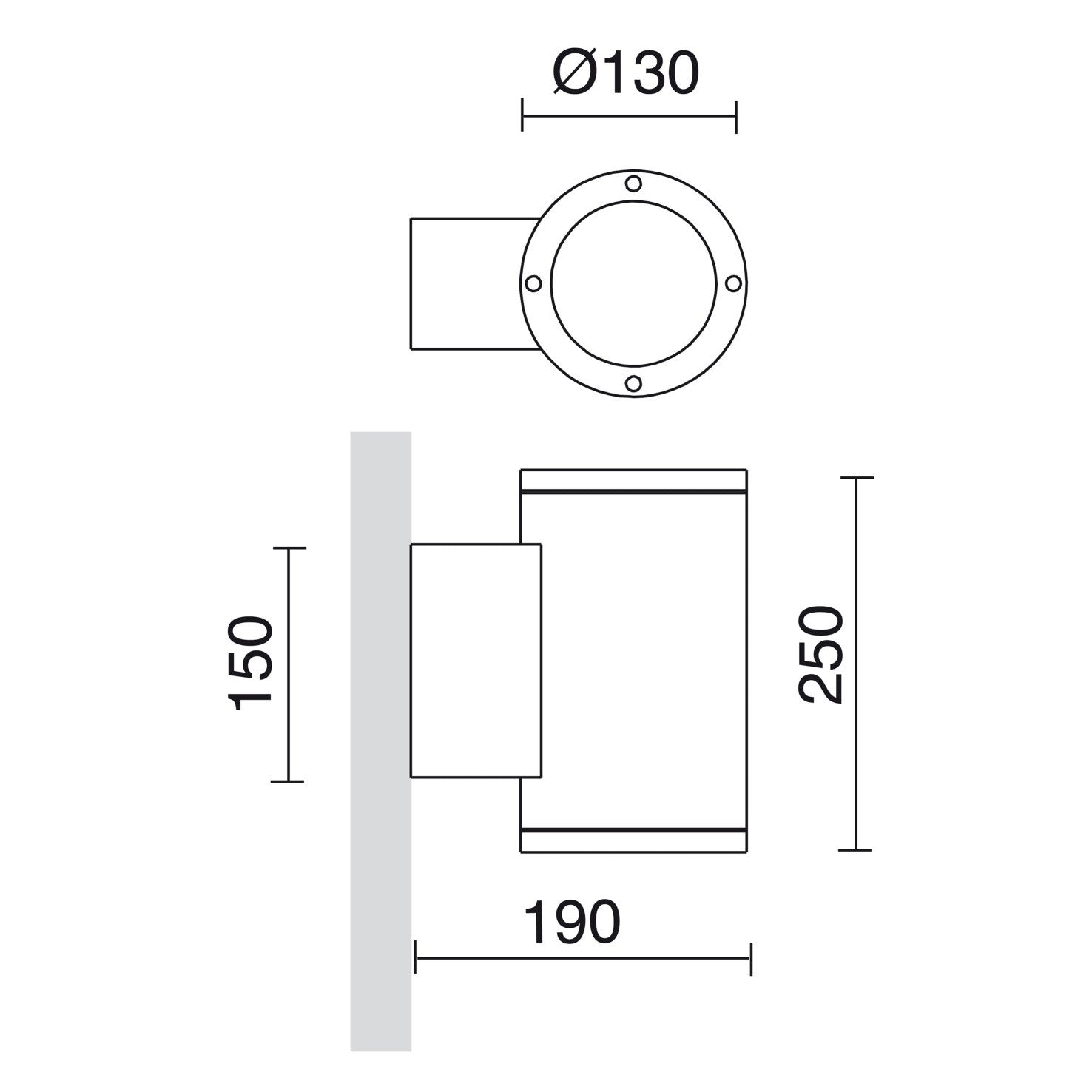 Cristher Seth down LED přisazené svítidlo hnědé