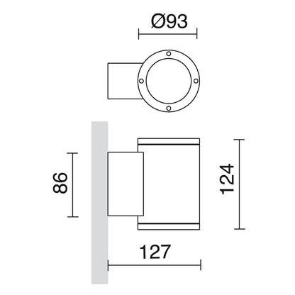 Cristher Seth down LED přisazené svítidlo hnědé