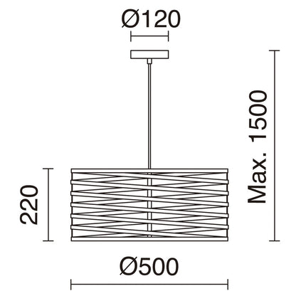 Exo Sira E27 závěsné svítidlo bílé