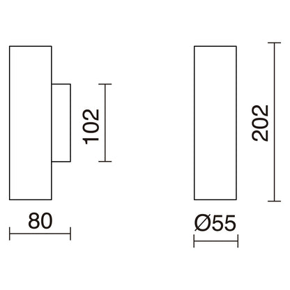 Exo Tania W GU10 nástěnné svítidlo černé