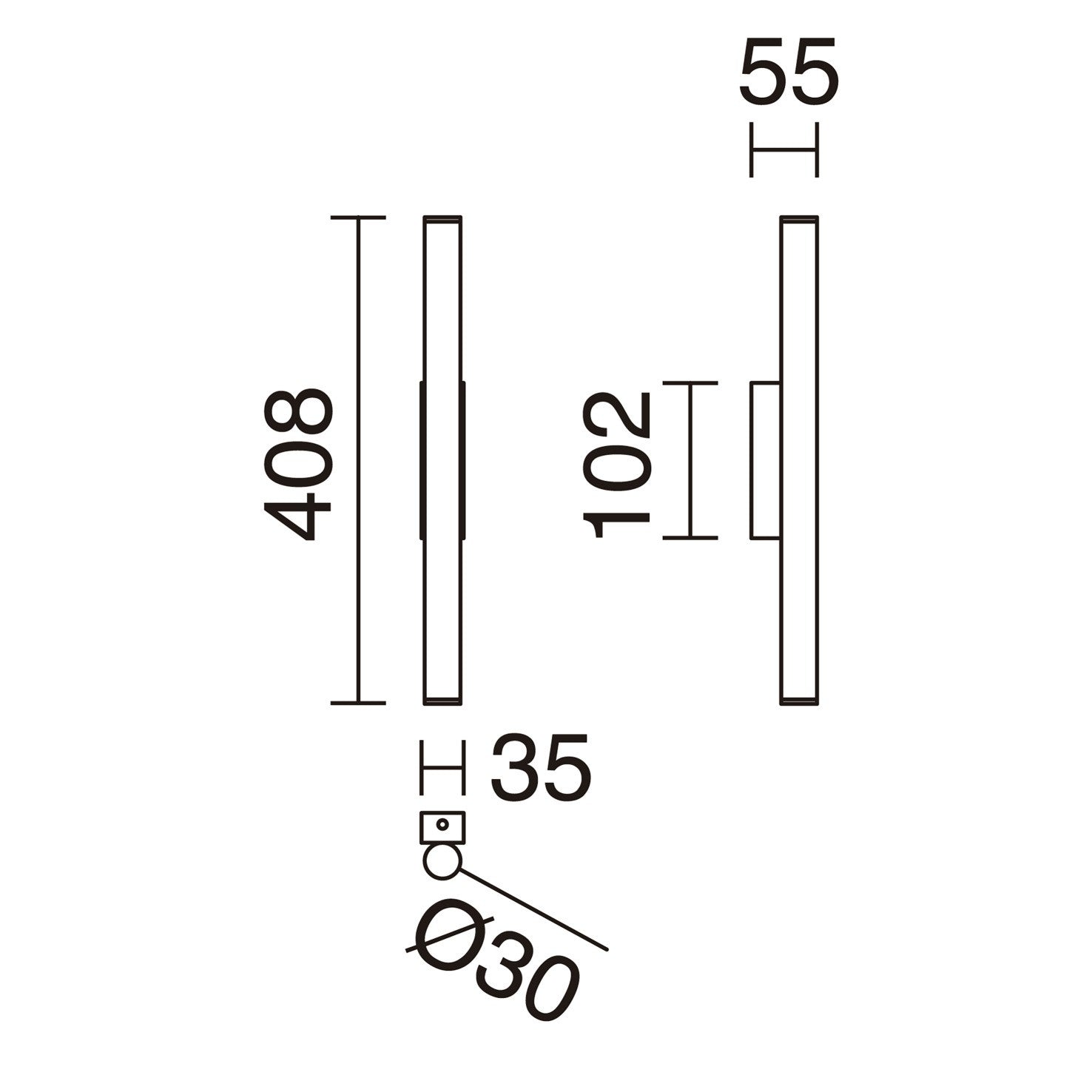 Exo Tania micro LED nástěnné svítidlo černé