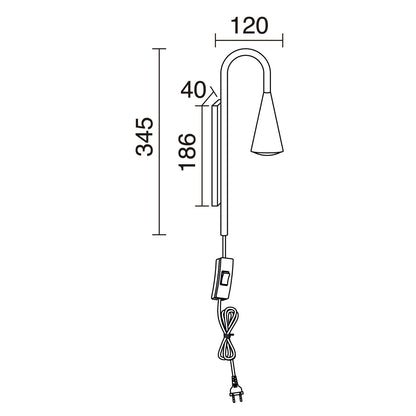 Exo Tear GU10 nástěnné svítidlo bílé