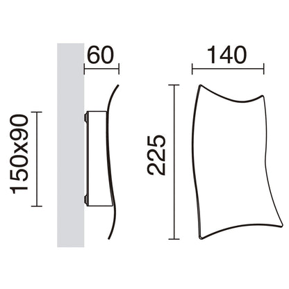 Exo Toliman LED nástěnné svítidlo bílé
