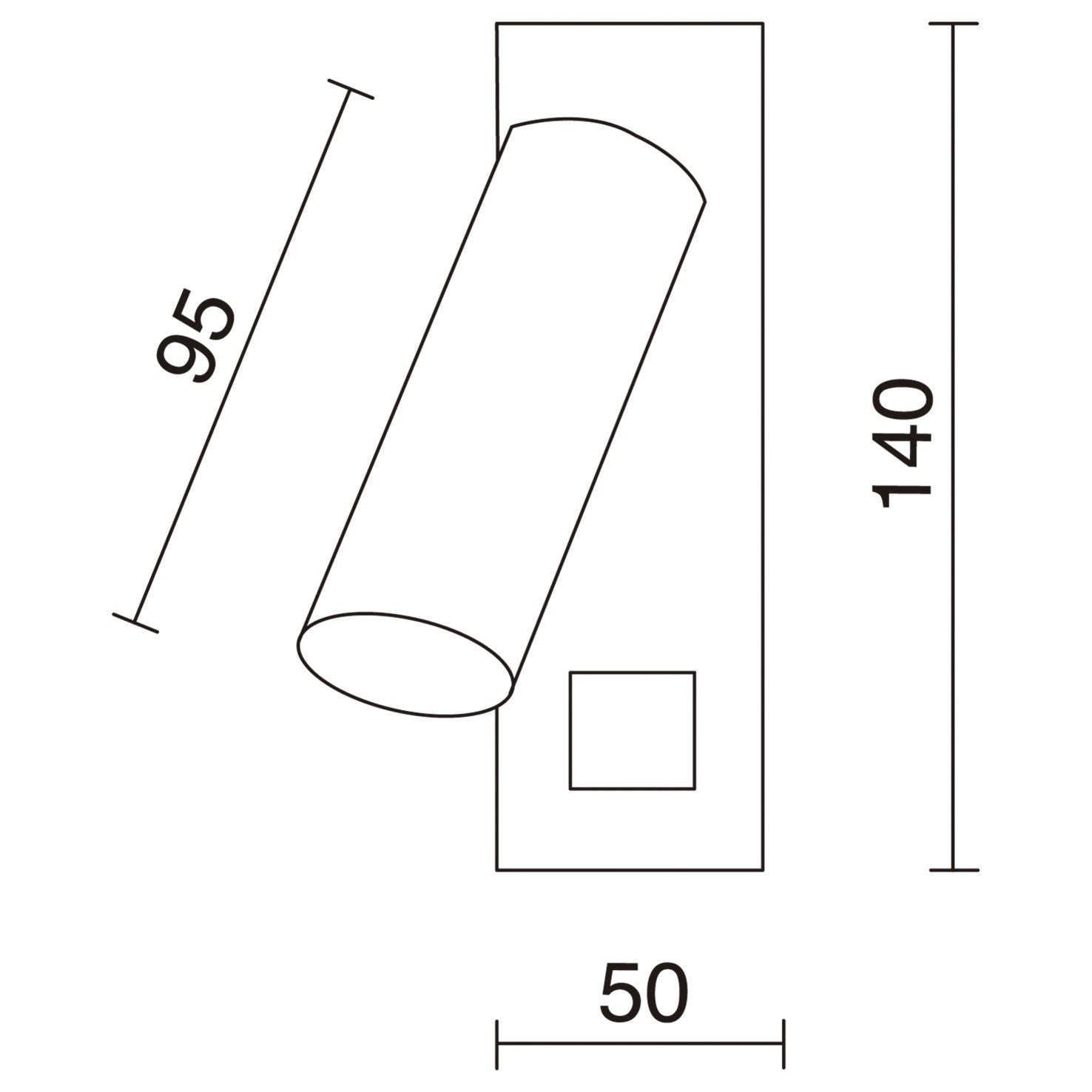 Exo Toscana LED nástěnné svítidlo černé