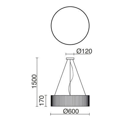 Exo Vorada C LED závěsné svítidlo bílé