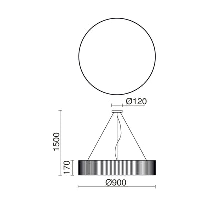 Exo Vorada C LED závěsné svítidlo bílé