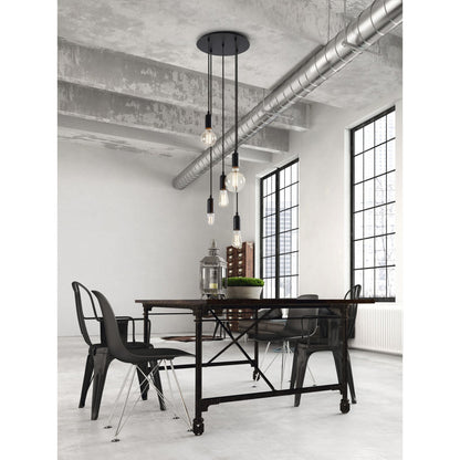 Exo Atu style E27 závěsné svítidlo chromové