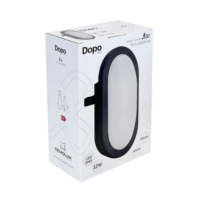 Dopo Far Oval LED přisazené svítidlo černé